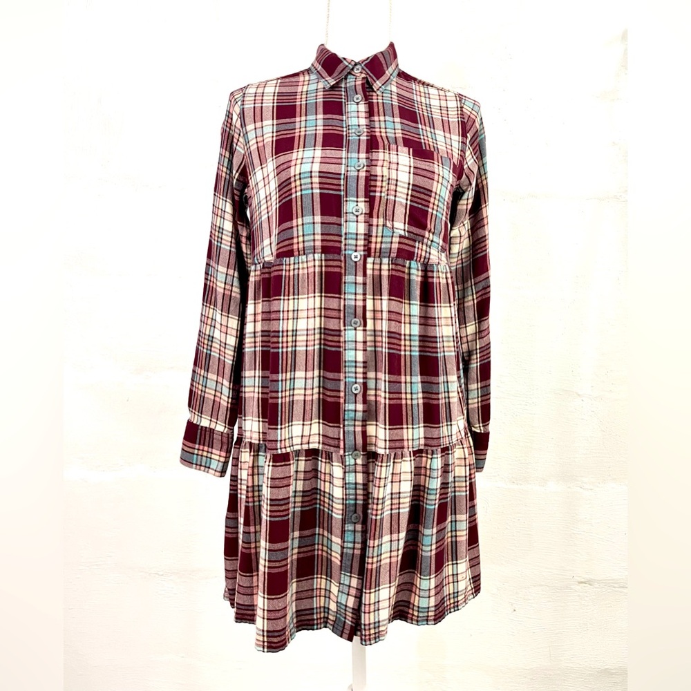 LOFT FLANNEL BUTTON DRESS (191)